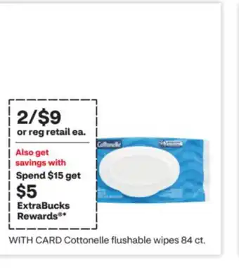 CVS Cottonelle flushable wipes 84 ct offer