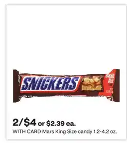 CVS Mars King Size candy 1.2-4.2 oz offer