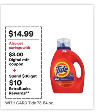CVS Tide 73-84 oz offer