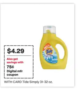 CVS Tide Simply 31-32 oz offer