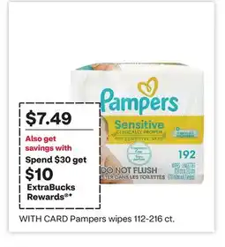 CVS Pampers wipes 112-216 ct offer