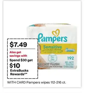 CVS Pampers wipes 112-216 ct offer