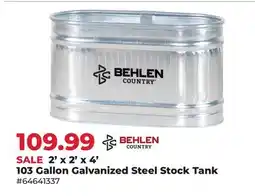 Runnings 2' x 2' x 4' 103 Gallon Galvanized Steel Stock Tank offer