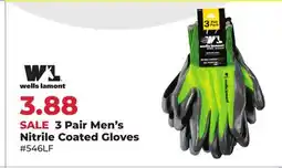 Runnings 3 Pair Men's Nitrile Coated Gloves offer
