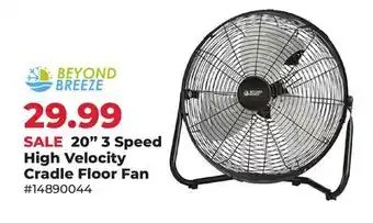 Runnings 20 3 Speed High Velocity Cradle Floor Fan offer