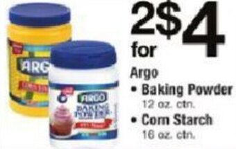 ACME Argo Baking Powder, Corn Starch offer