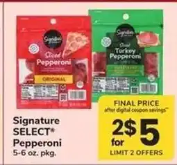 Safeway Signature Select Pepperoni offer