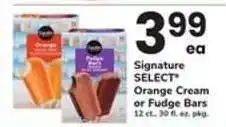 Safeway Signature SELECT Orange Cream or Fudge Bars offer