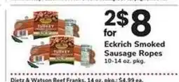 Safeway Eckrich Smoked Sausage Ropes offer