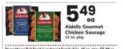 Safeway Aidells Gourmet Chicken Sausage offer