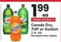 Safeway Canada Dry, 7UP or Sunkist offer