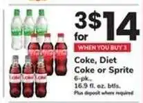 Safeway Coke, Diet Coke Or Sprite offer