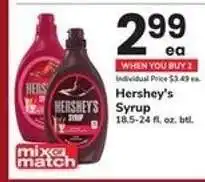 Safeway Hershey's Syrup offer