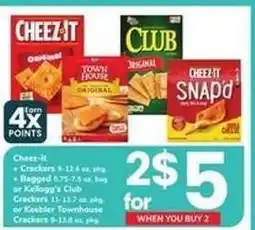 Safeway Cheez-It, Kellogg's Club, Keebler Townhouse Crackers offer