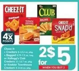 Safeway Cheez-It, Kellogg's Club, Keebler Townhouse Crackers offer