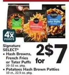 Safeway Signature SELECT Hash Browns, French Fries or Tater Puffs offer