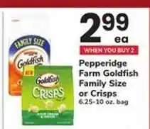 Safeway Pepperidge Farm Goldfish Family Size or Crisps offer