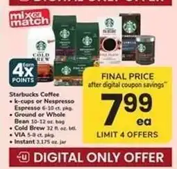 Safeway Starbucks Coffee offer