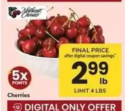 Safeway CHERRIES offer