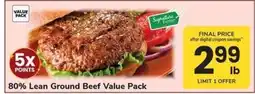 Safeway 80% Lean Ground Beef Value Pack offer