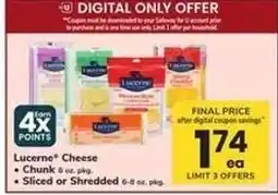 Safeway Lucerne Cheese offer