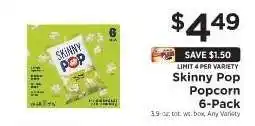 ShopRite Skinny Pop Popcorn 6-Pack offer