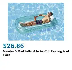 Sam's Club Member's Mark Inflatable Sun Tub Tanning Pool Float offer