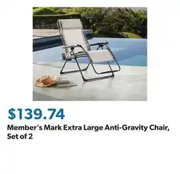 Sam's Club Member's Mark Extra Large Anti-Gravity Chair, Set of 2 offer