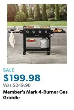 Sam's Club Member's Mark 4-Burner Gas Griddle offer