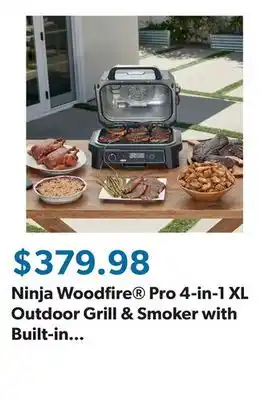 Sam's Club Ninja Woodfire Pro 4-in-1 XL Outdoor Grill & Smoker with Built-in Thermometer offer