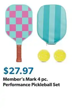 Sam's Club Member's Mark 4 pc. Performance Pickleball Set offer