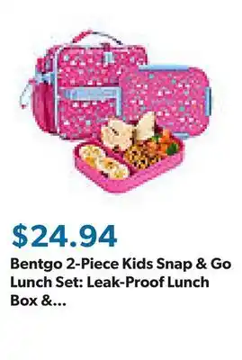 Sam's Club Bentgo 2-Piece Kids Snap & Go Lunch Set: Leak-Proof Lunch Box & Deluxe Insulated Lunch Bag offer