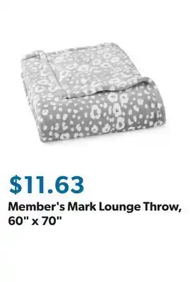 Sam's Club Member's Mark Lounge Throw, 60 x 70 offer