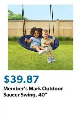 Sam's Club Member's Mark Outdoor Saucer Swing, 40 offer