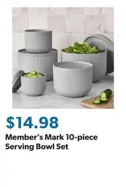 Sam's Club Member's Mark 10-piece Serving Bowl Set offer