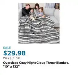 Sam's Club Oversized Cozy Night Cloud Throw Blanket, 110 x 132 offer