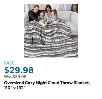 Sam's Club Oversized Cozy Night Cloud Throw Blanket, 110 x 132 offer
