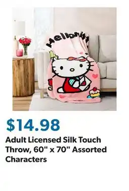 Sam's Club Adult Licensed Silk Touch Throw, 60 x 70 Assorted Characters offer