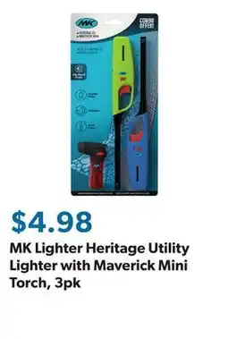 Sam's Club MK Lighter Heritage Utility Lighter with Maverick Mini Torch, 3pk offer