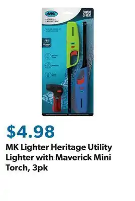 Sam's Club MK Lighter Heritage Utility Lighter with Maverick Mini Torch, 3pk offer