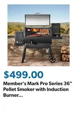Sam's Club Member's Mark Pro Series 36 Pellet Smoker with Induction Burner and Smoke Tray offer