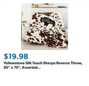 Sam's Club Yellowstone Silk Touch Sherpa Reverse Throw, 60 x 70, Assorted Designs offer