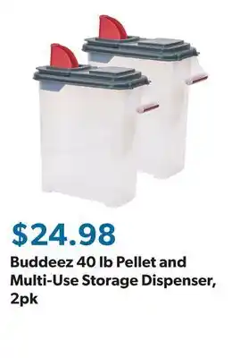 Sam's Club Buddeez 40 lb Pellet and Multi-Use Storage Dispenser, 2pk offer