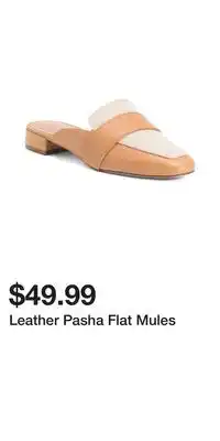 TJ Maxx Leather Pasha Flat Mules offer