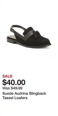 TJ Maxx Suede Audrina Slingback Tassel Loafers offer