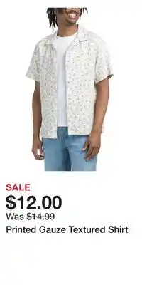 TJ Maxx Printed Gauze Textured Shirt offer