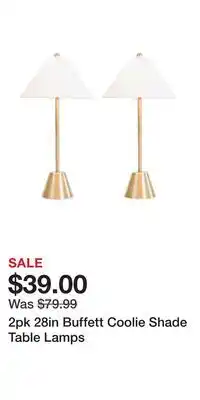 TJ Maxx 2pk 28in Buffett Coolie Shade Table Lamps offer