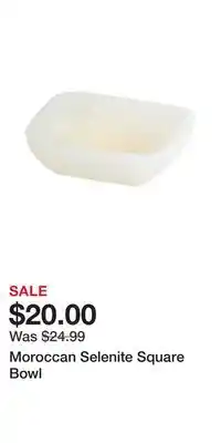 TJ Maxx Moroccan Selenite Square Bowl offer