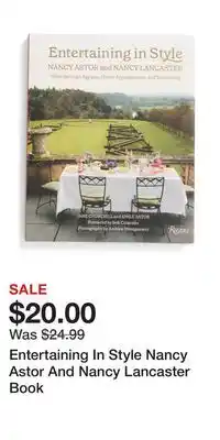TJ Maxx Entertaining In Style Nancy Astor And Nancy Lancaster Book offer