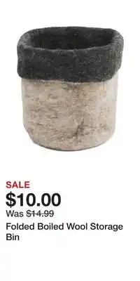 TJ Maxx Folded Boiled Wool Storage Bin offer